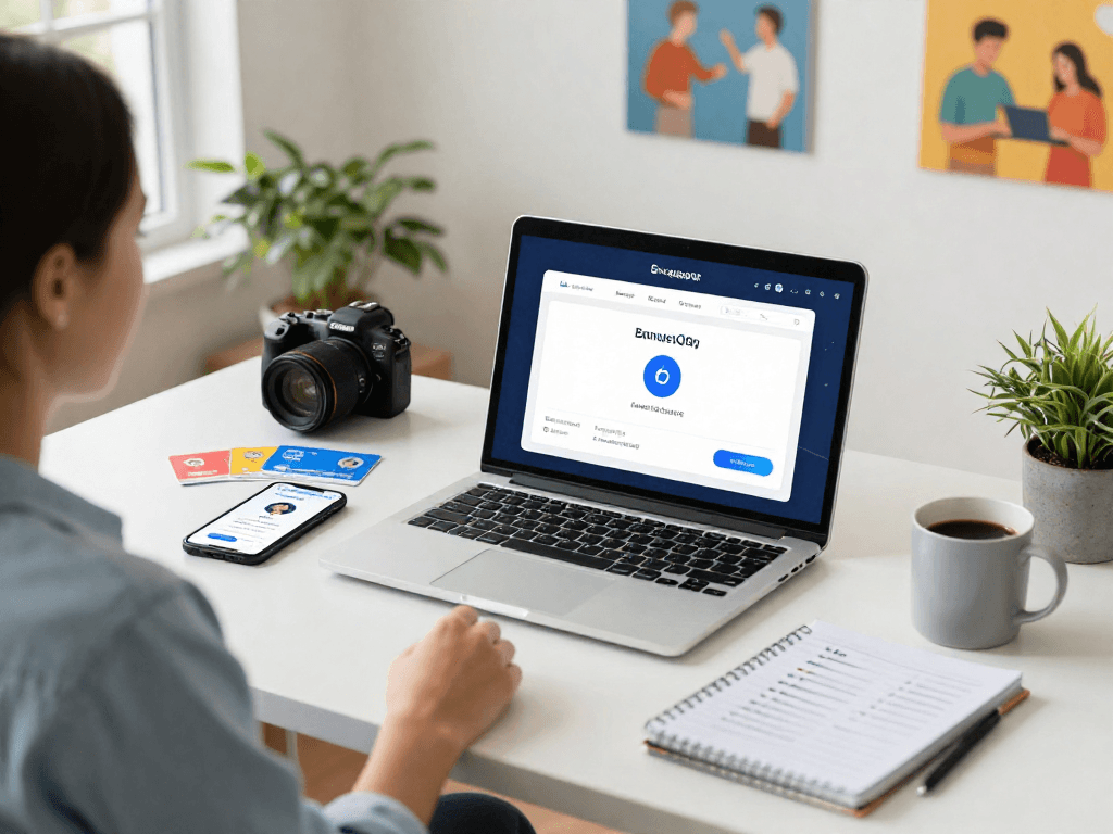 Engaging small business owner managing a loyalty program with BonusQR app.